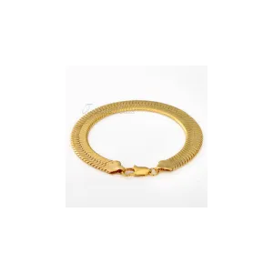 14K Gold Filled Herringbone Flat anklet 10