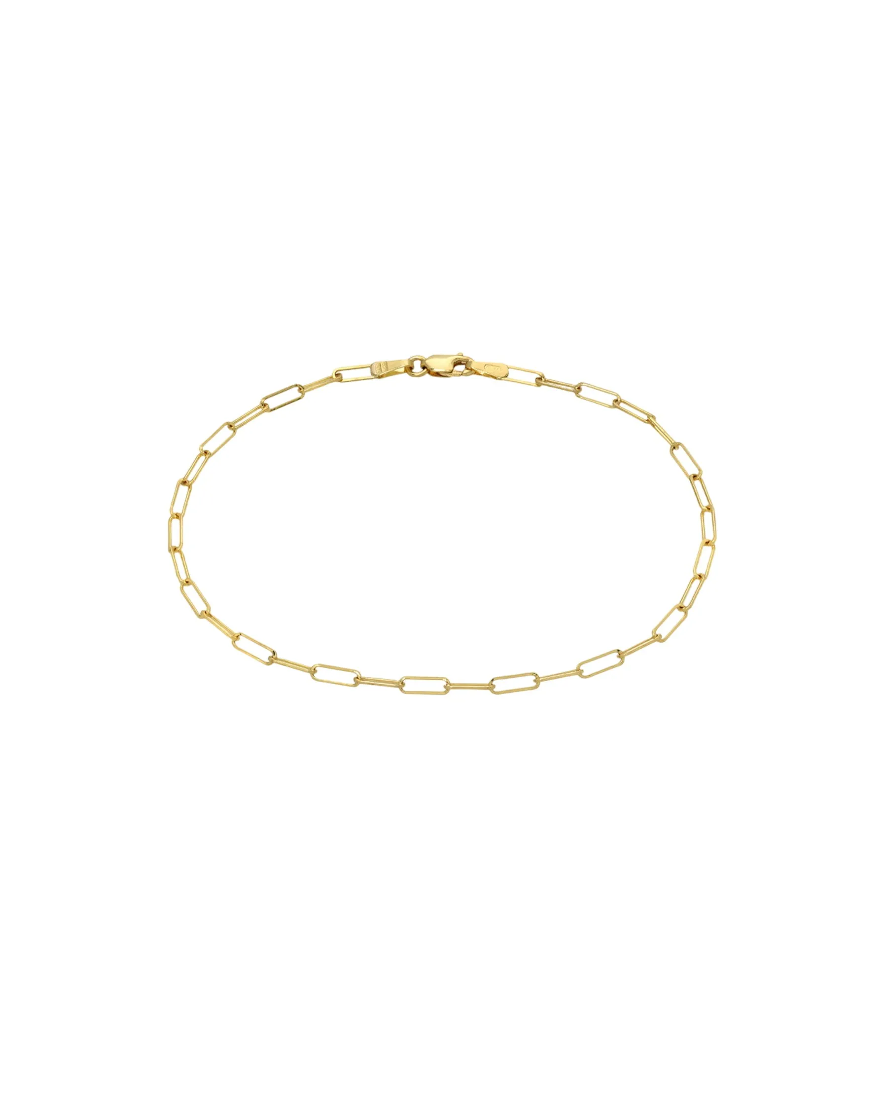 14k Gold Open Link Chain Anklet