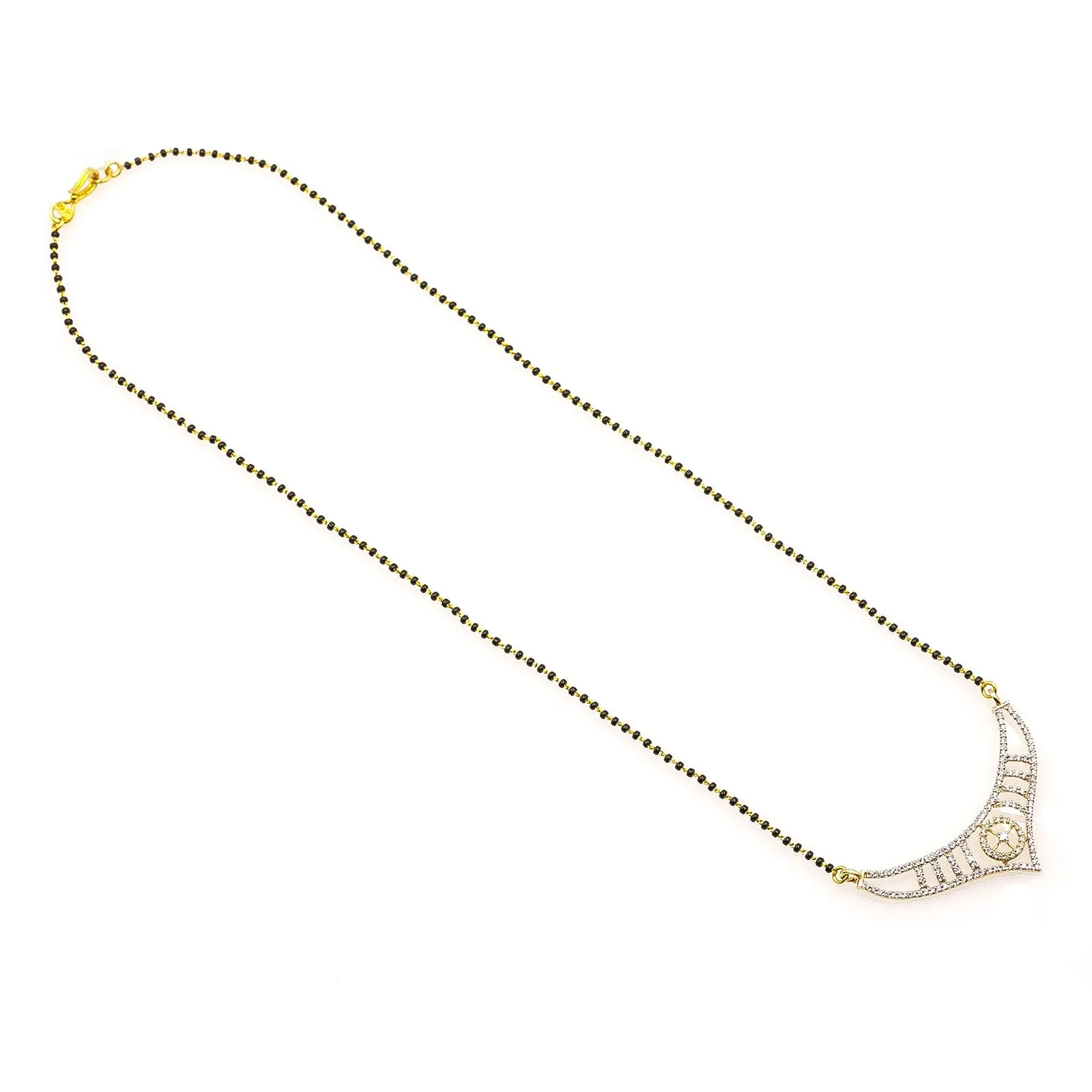 18K Yellow Gold Diamond Mangalsutra Necklace W/ 0.6ct VVS-VS Diamonds