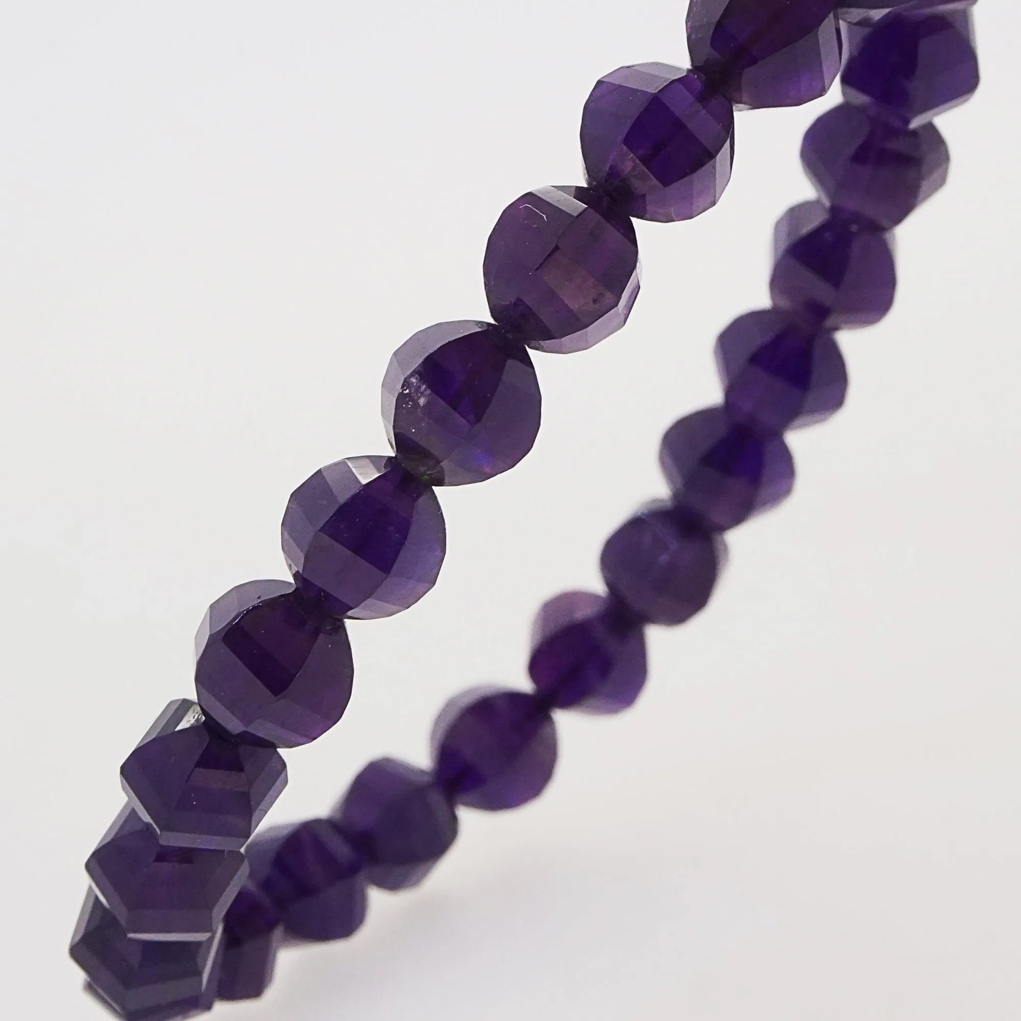Amethyst Faceted Mirror Ball 8mm