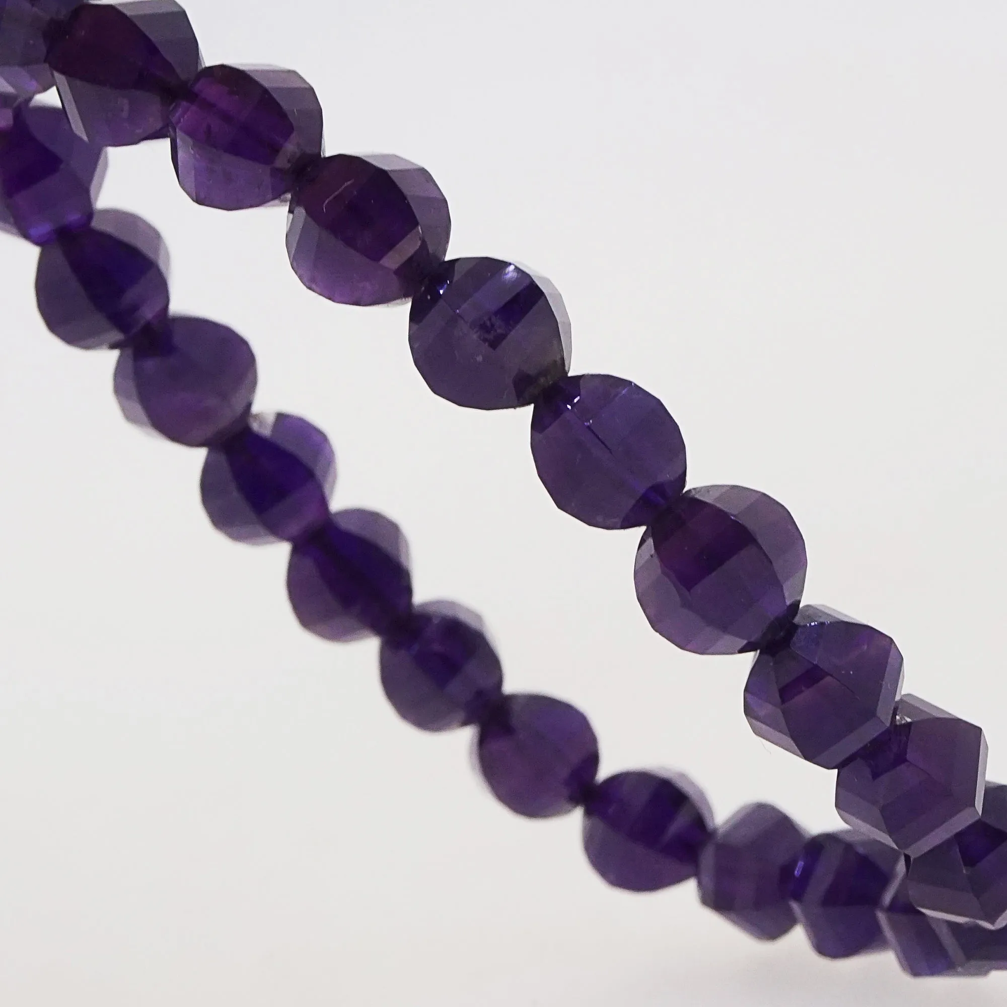 Amethyst Faceted Mirror Ball 8mm