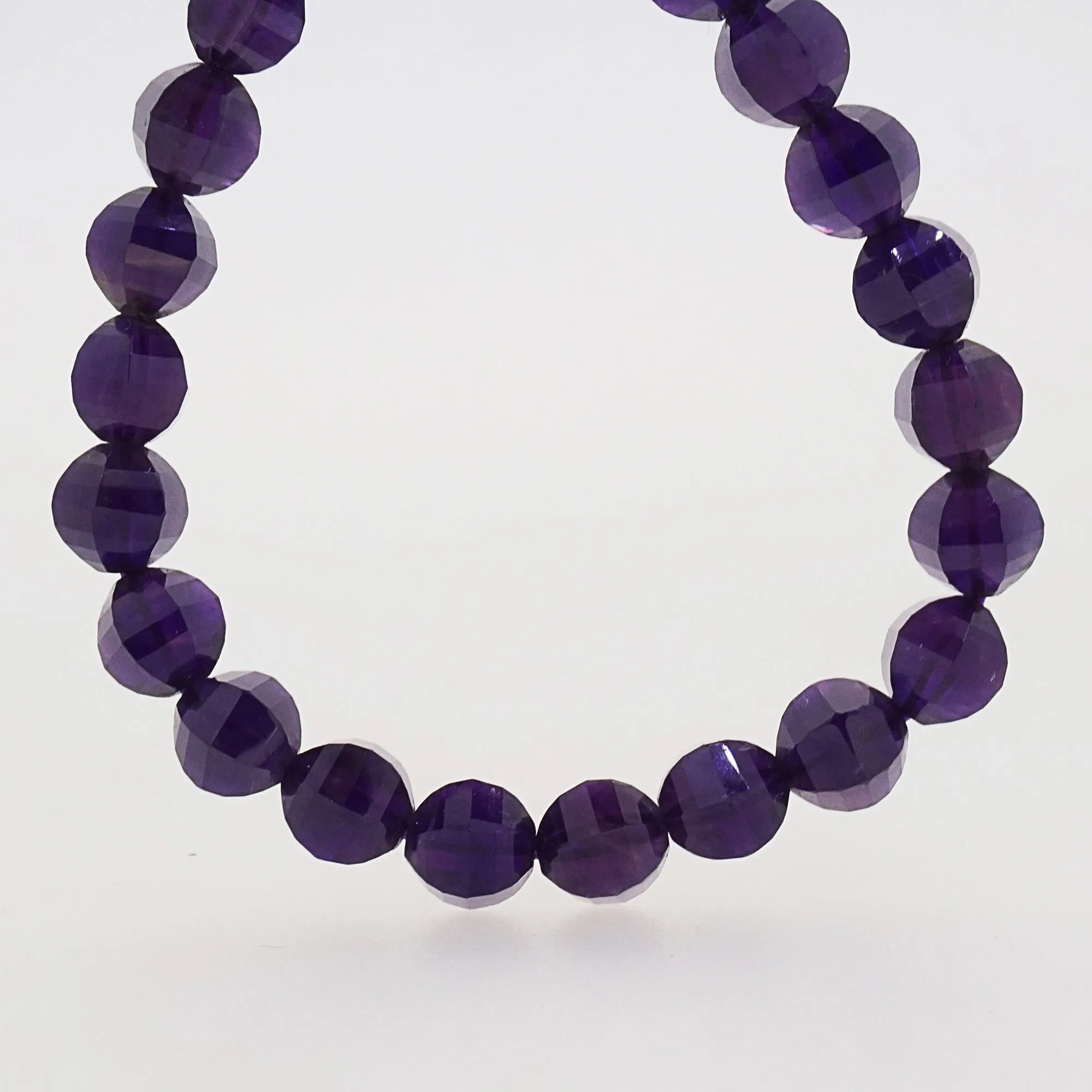 Amethyst Faceted Mirror Ball 8mm