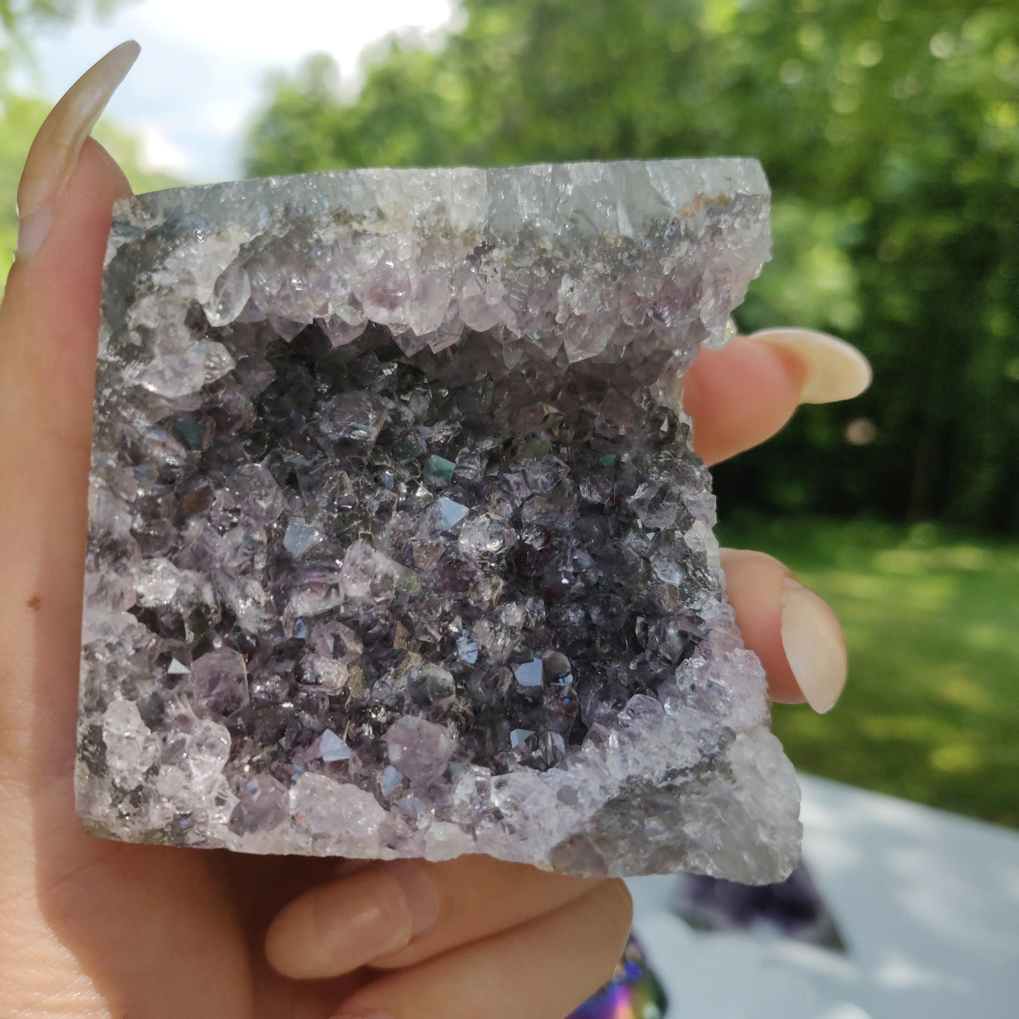 Amethyst Geode Free Form, Cut Base (#8)