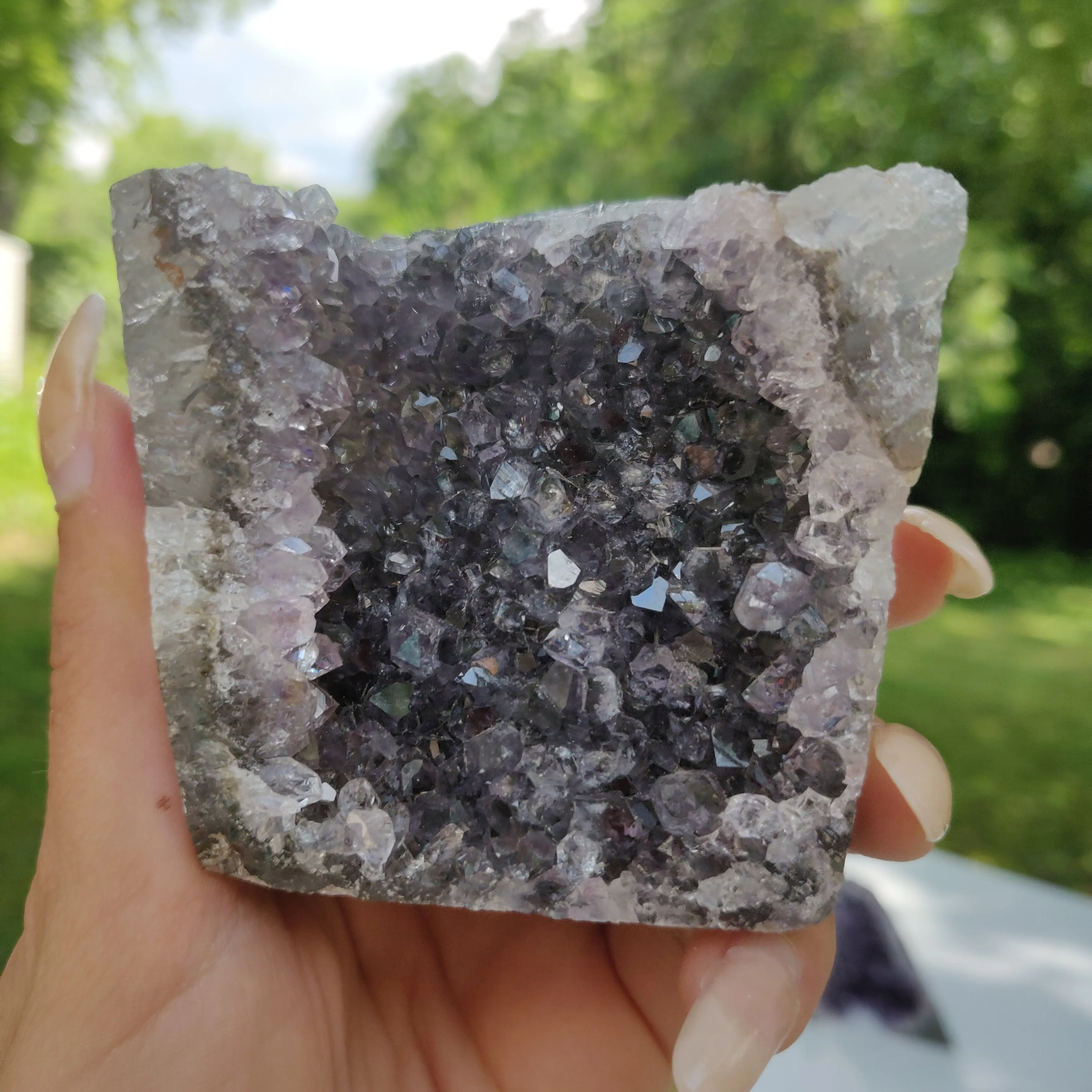 Amethyst Geode Free Form, Cut Base (#8)
