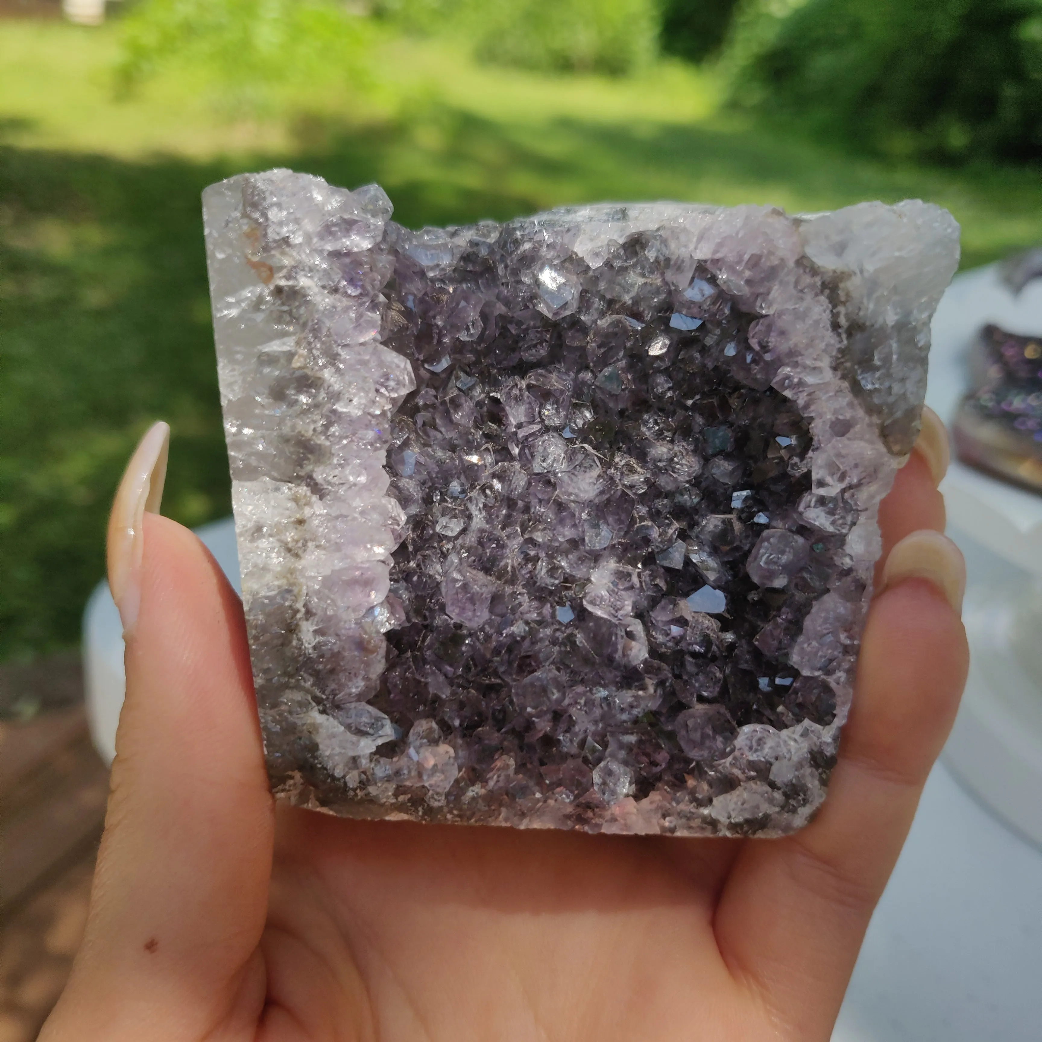 Amethyst Geode Free Form, Cut Base (#8)