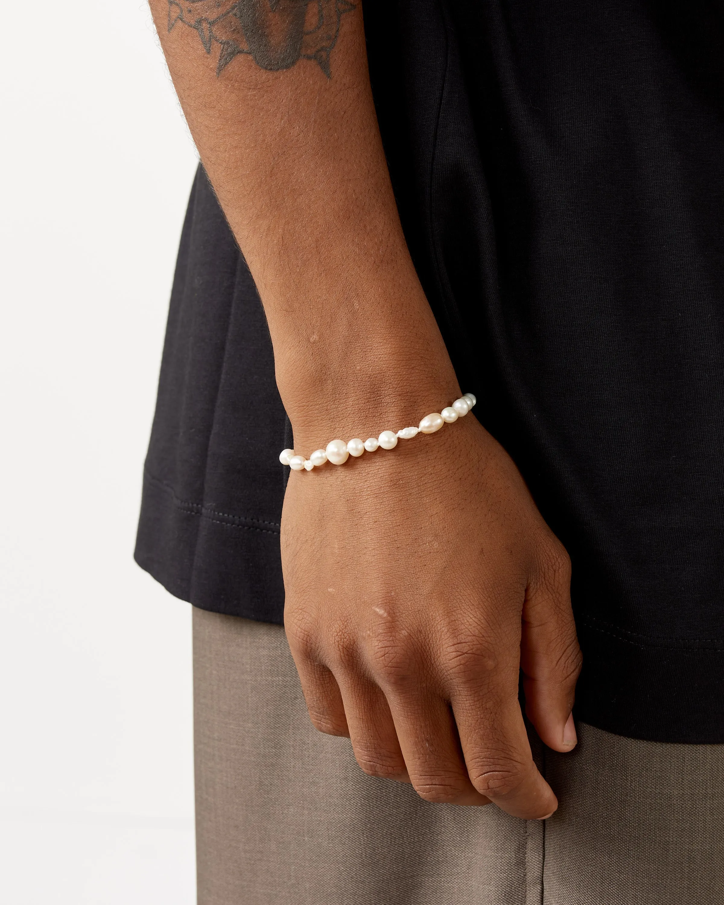 Antique Pearl Bracelet in Sterling Silver