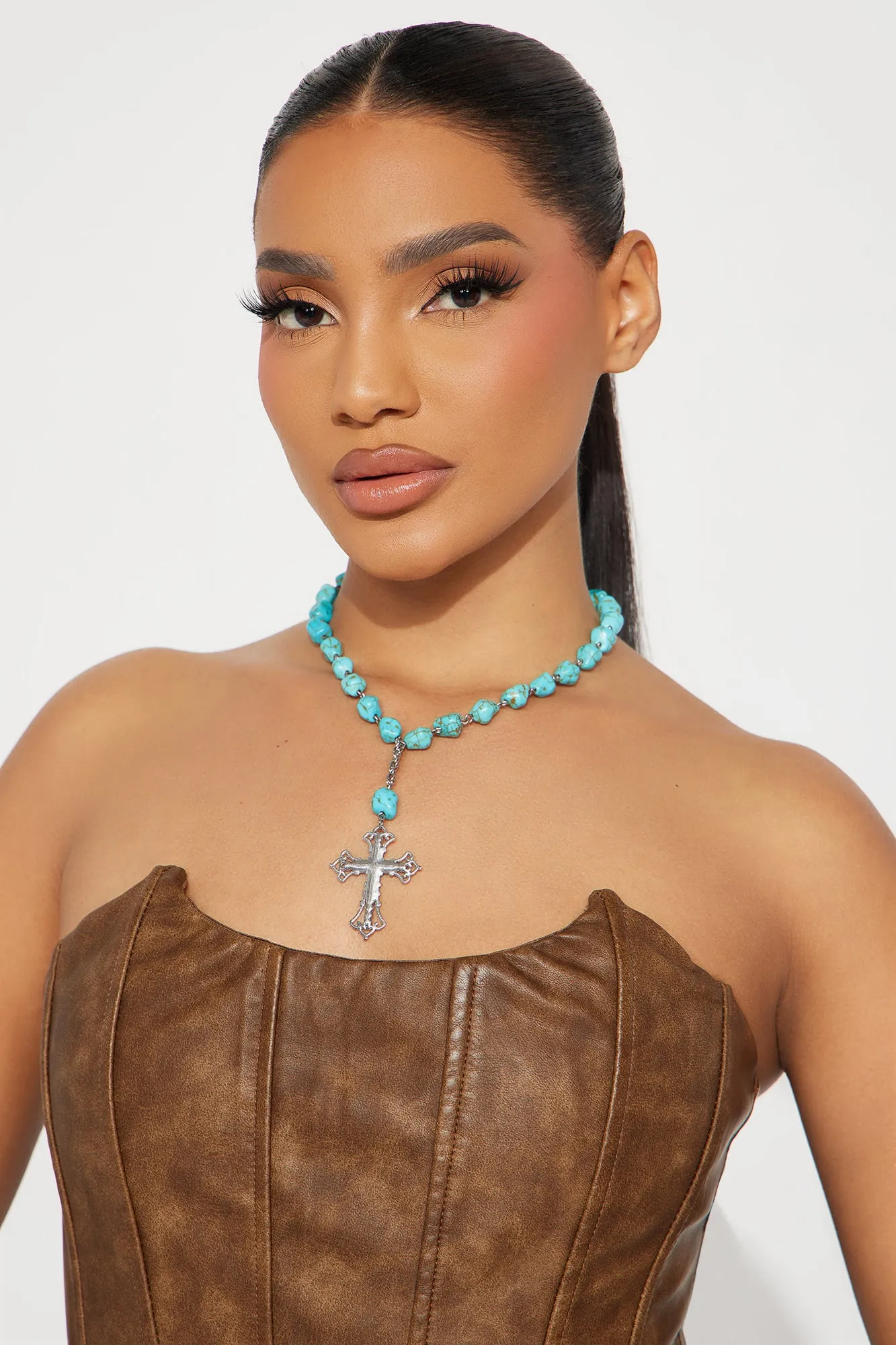 Azure Cross Necklace - Blue/combo
