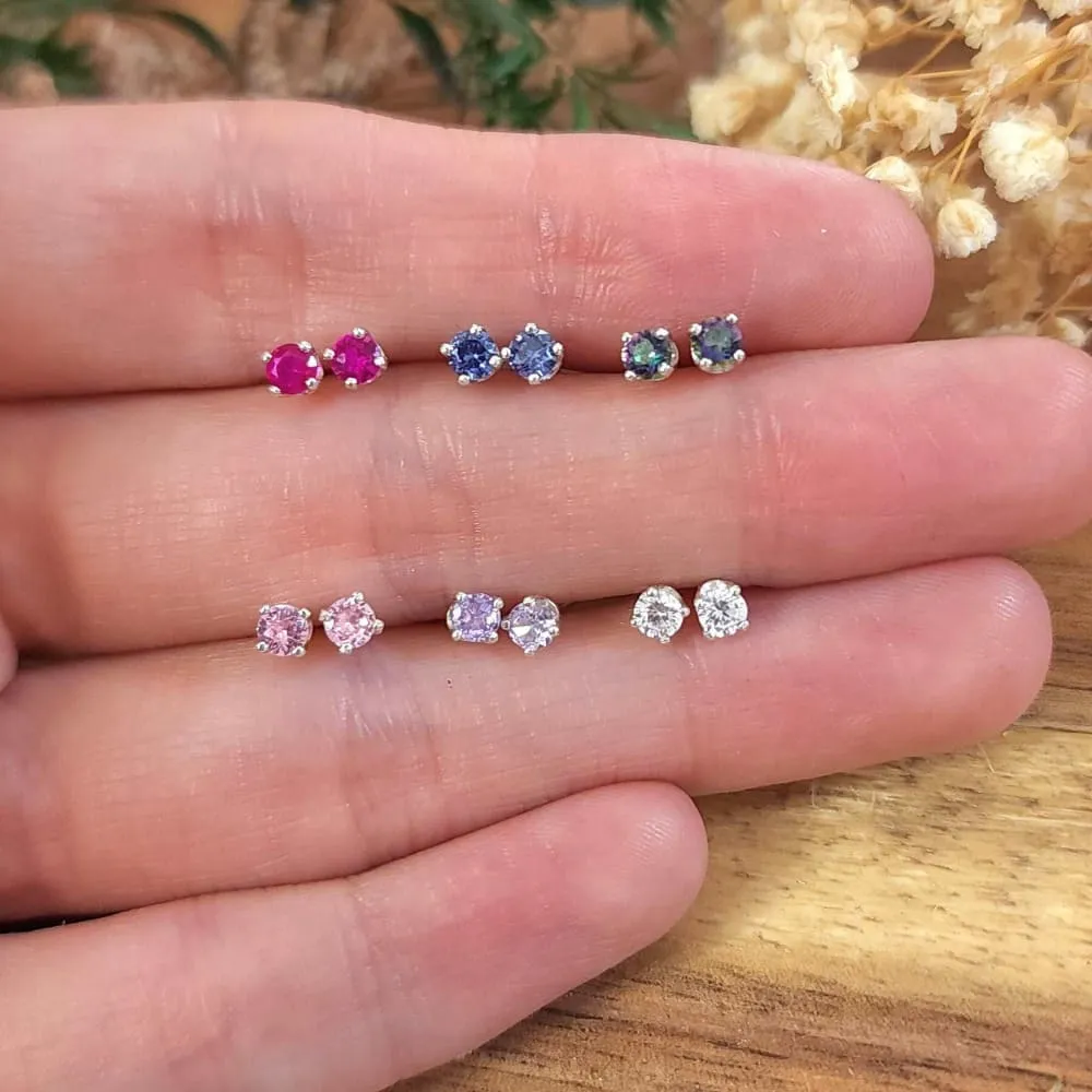 Birthstone Stud Earrings