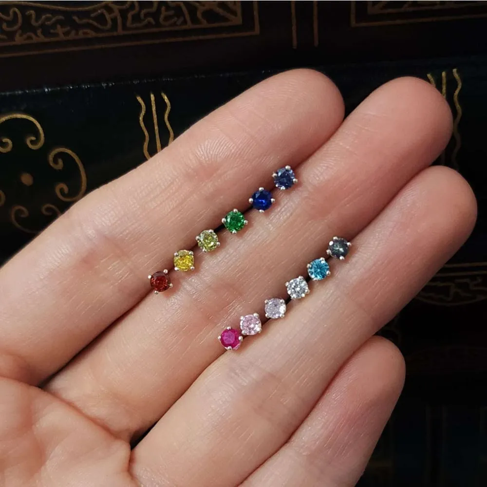 Birthstone Stud Earrings
