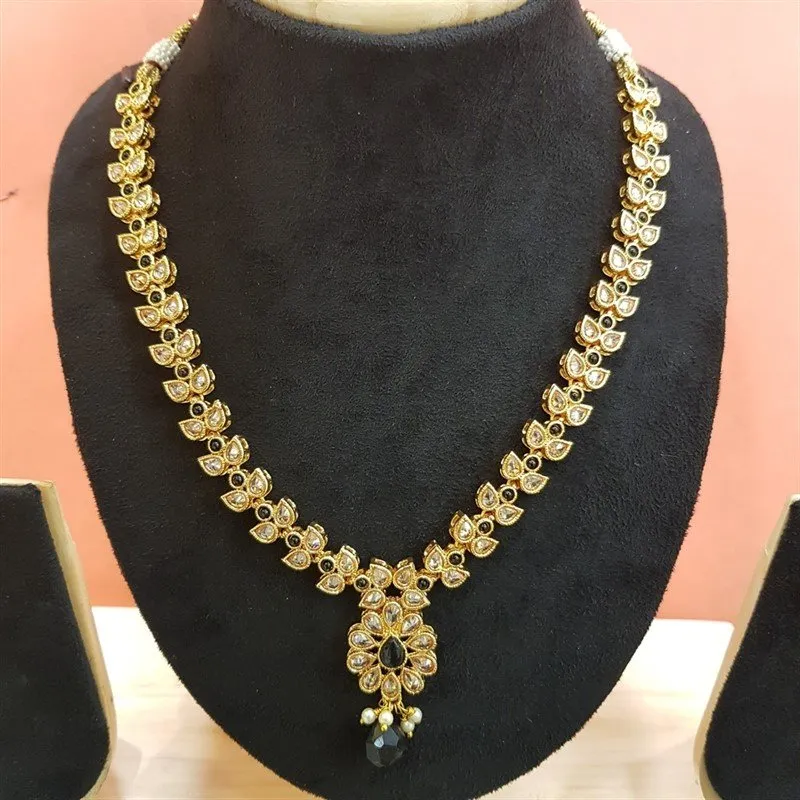 Black Gold Look Necklace Set 3799-7864
