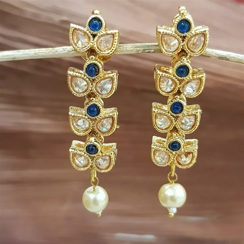 Blue Gold Look Necklace Set 3785-36053