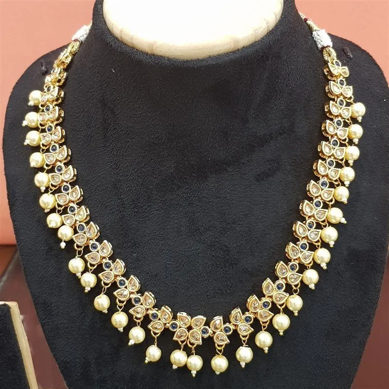 Blue Gold Look Necklace Set 3785-36053