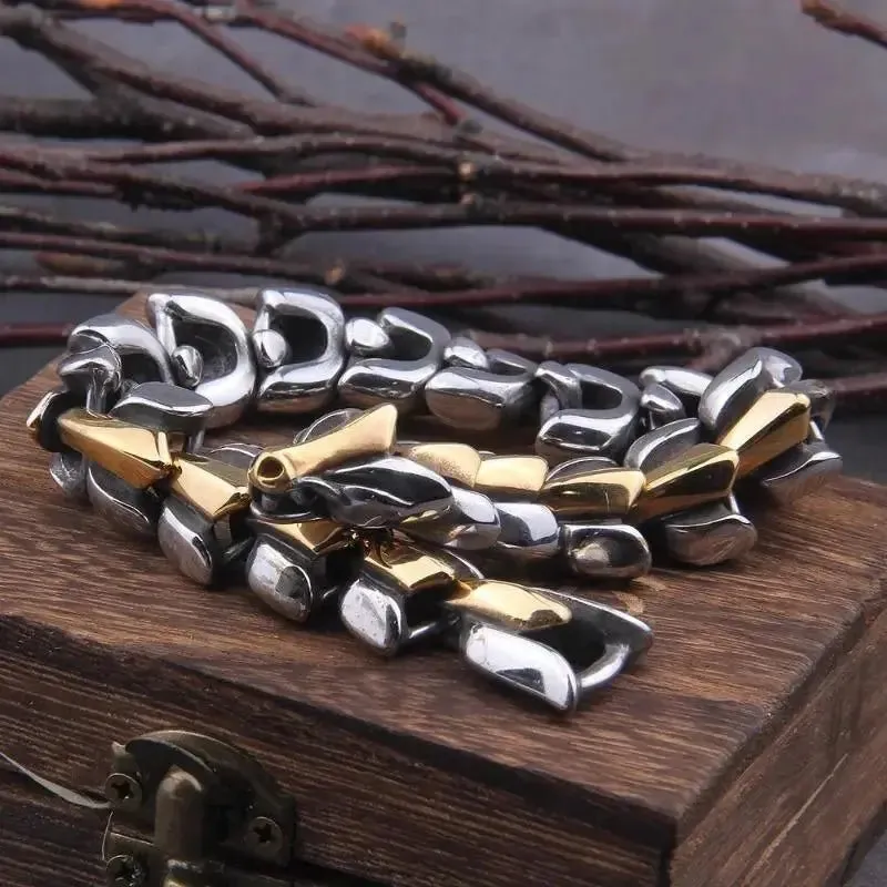 BRACELET BIKER  "ÉCAILLES DE DRAGON "