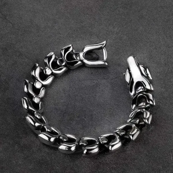 BRACELET BIKER  "ÉCAILLES DE DRAGON "