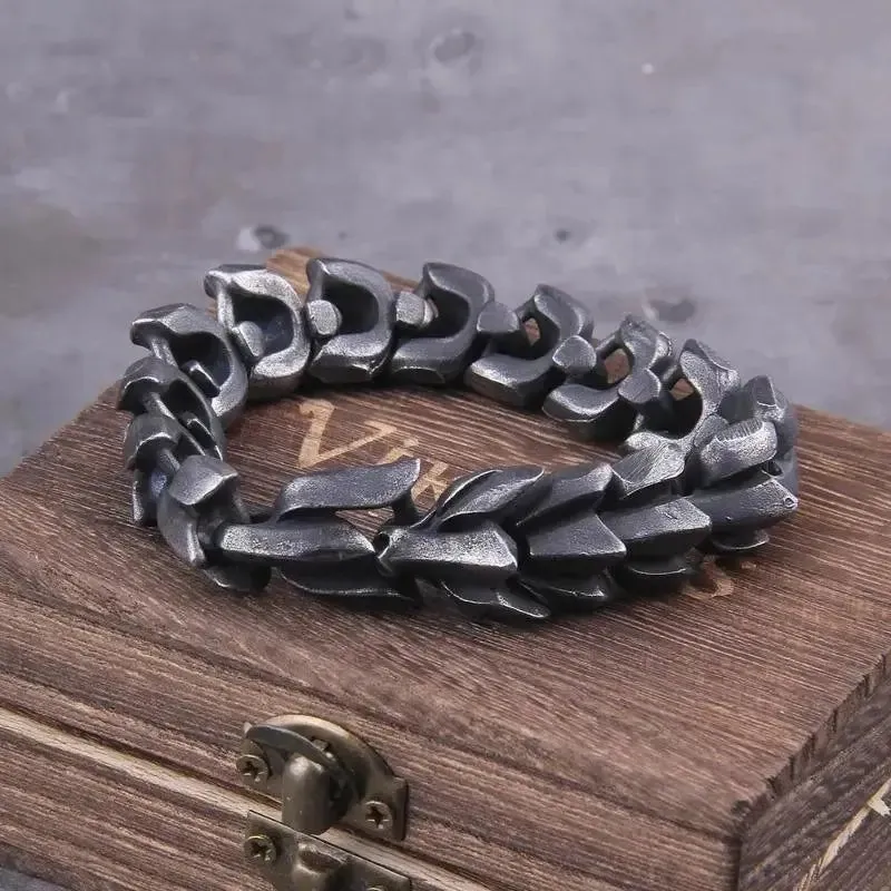 BRACELET BIKER  "ÉCAILLES DE DRAGON "