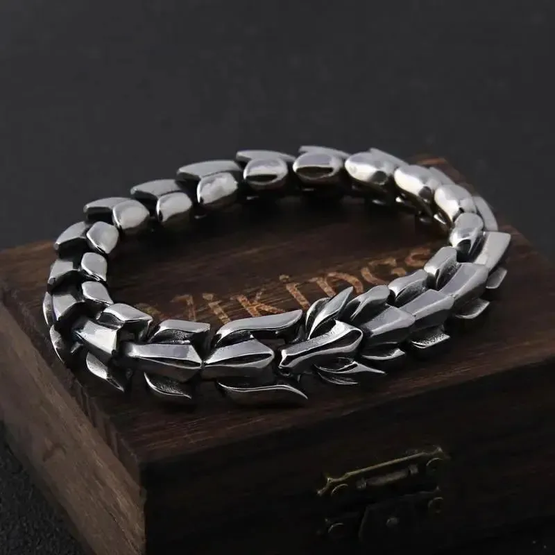 BRACELET BIKER  "ÉCAILLES DE DRAGON "