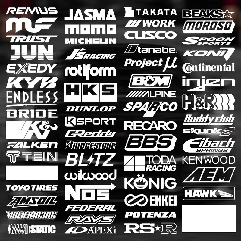 Color: Red - 15CM Motorcycle stickers Random 15pcs Racing Sponsor