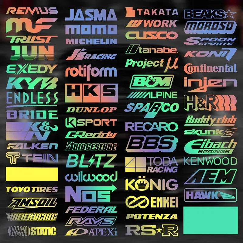 Color: Red - 15CM Motorcycle stickers Random 15pcs Racing Sponsor