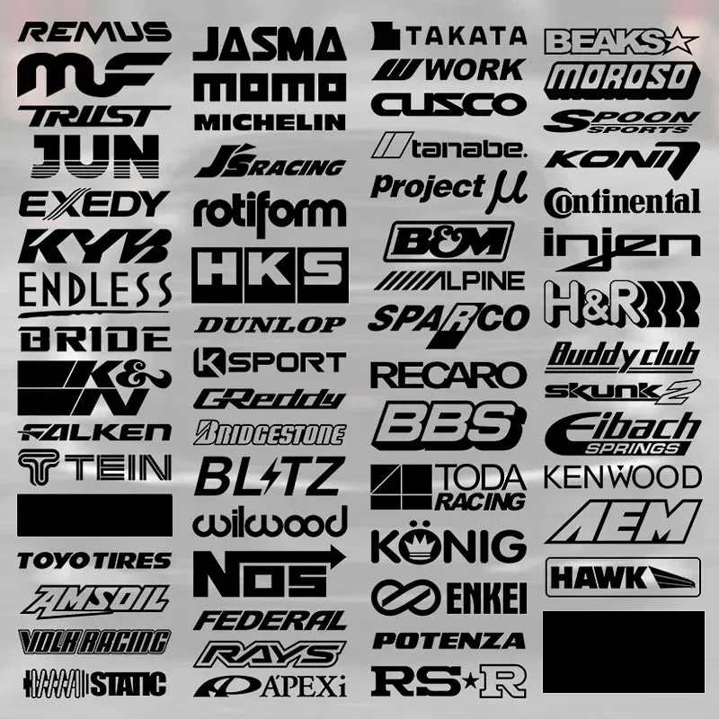 Color: Red - 15CM Motorcycle stickers Random 15pcs Racing Sponsor