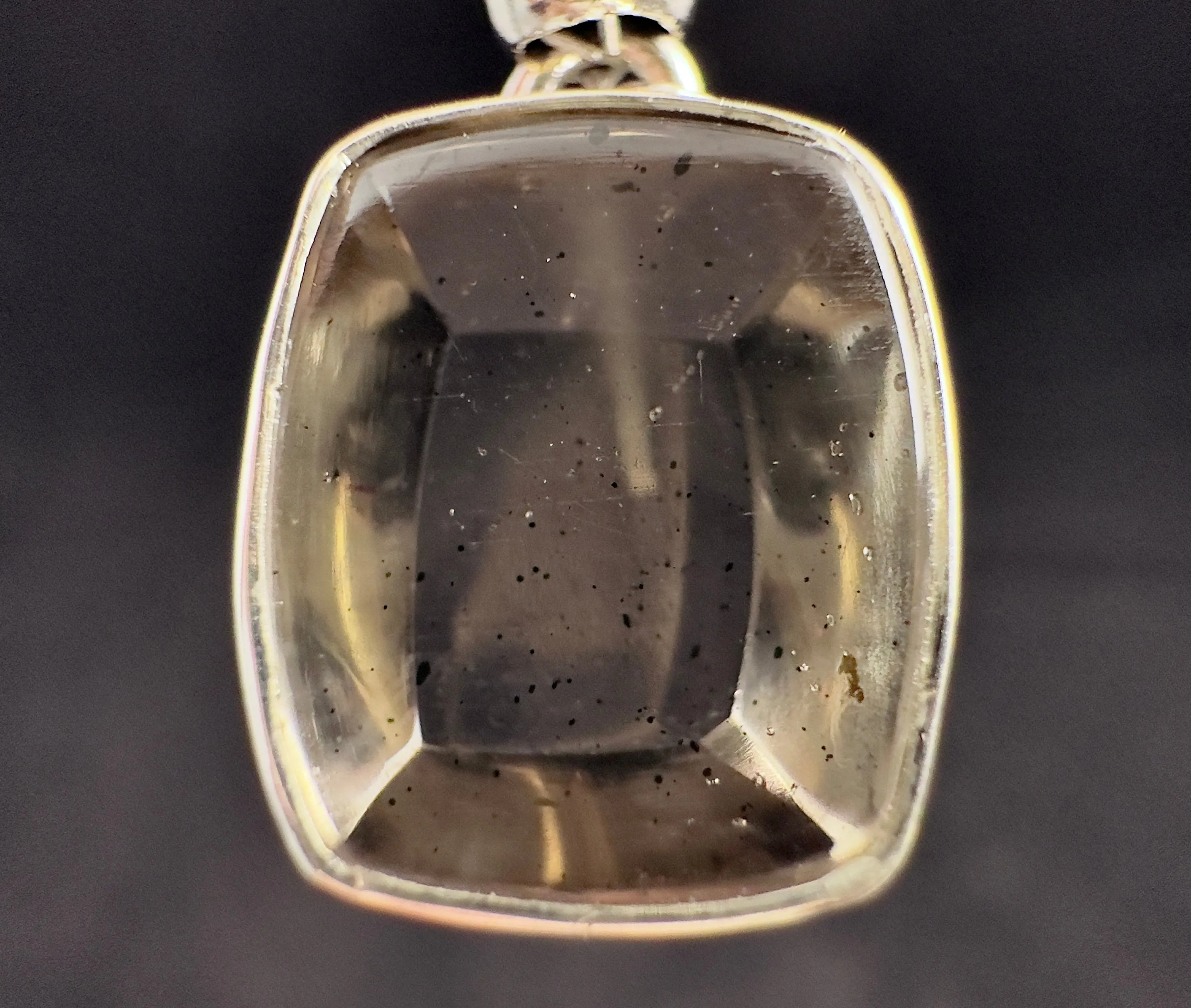 COVELLITE Crystal Pendant - Rare Pink FIRE QUARTZ Crystal with a Polished Finish Set in an Open Back Sterling Silver Bezel, 53860
