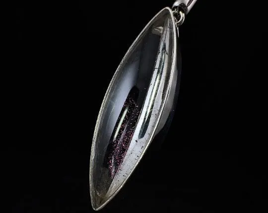 COVELLITE Pink Fire Quartz Crystal Pendant - Fine Jewelry, Healing Crystals and Stones, 53899