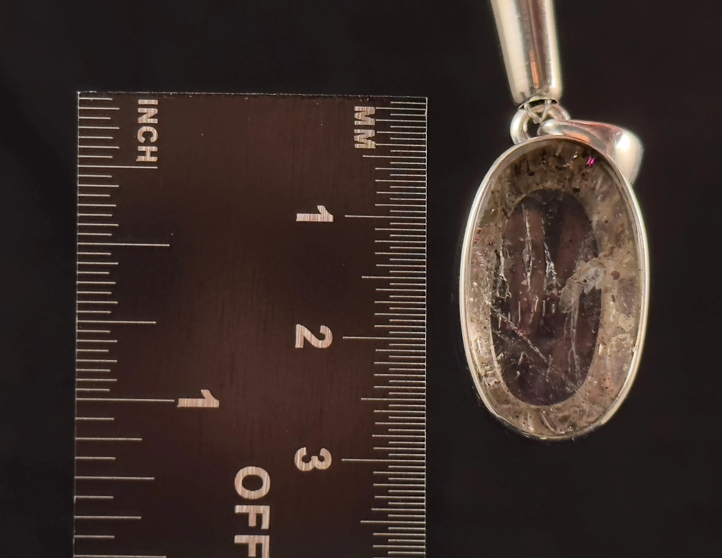 COVELLITE Pink Fire Quartz Crystal Pendant - Handmade Jewelry, Healing Crystals and Stones, 53349