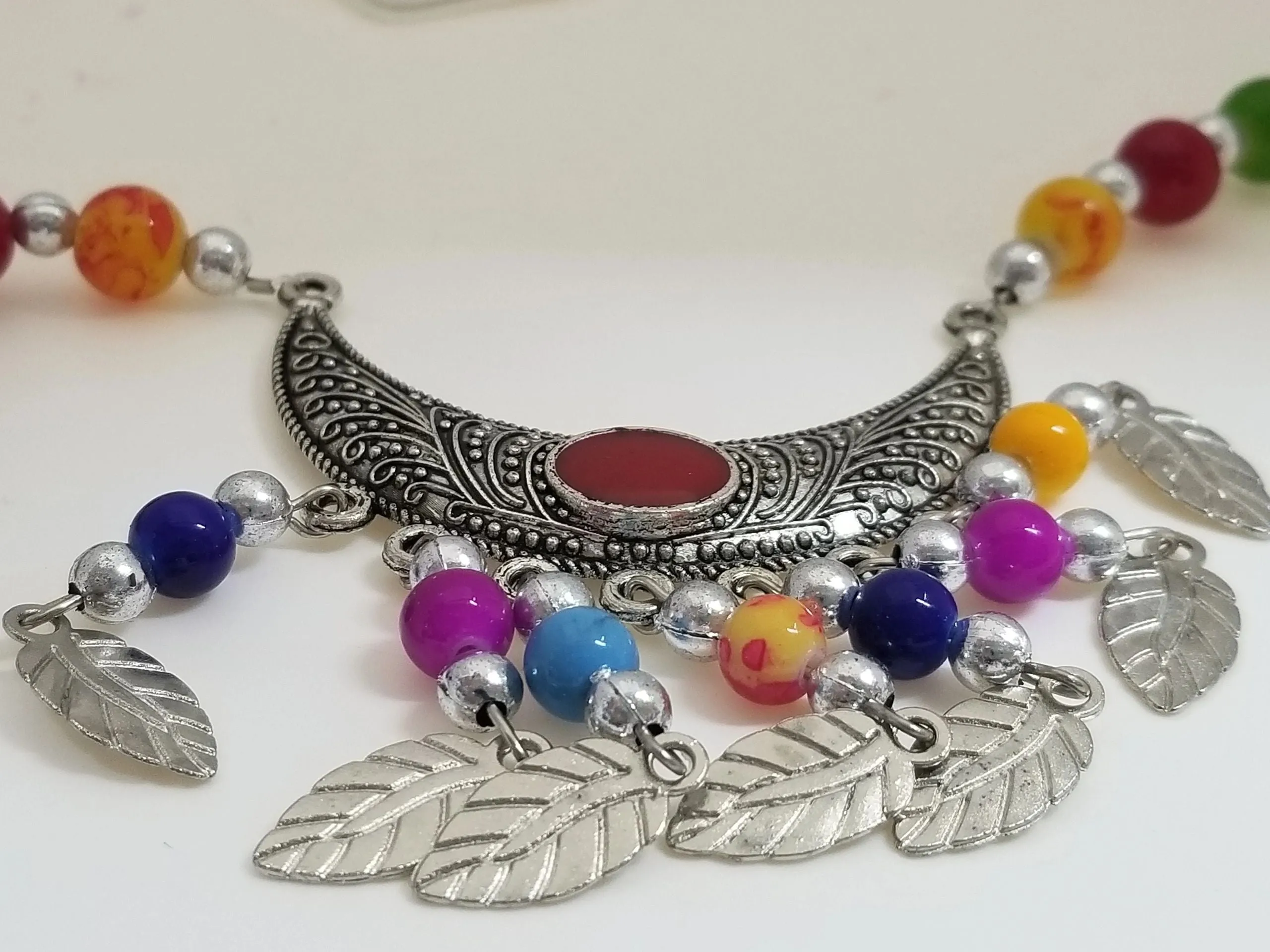Crescent Moon Statement Necklace