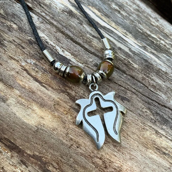 Cross Flame Tribal Mood Bead Necklace