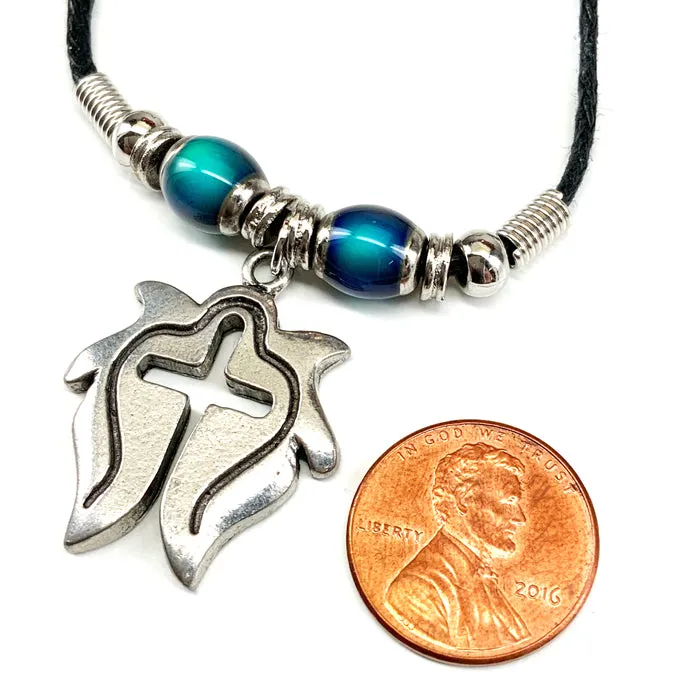 Cross Flame Tribal Mood Bead Necklace