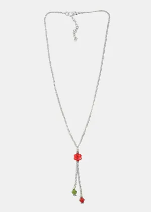 Dainty Christmas Silver Necklace