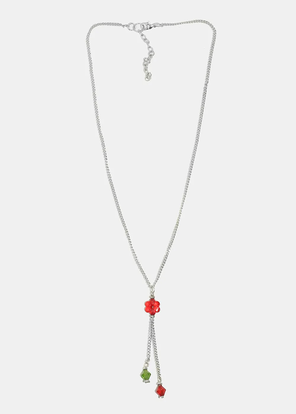 Dainty Christmas Silver Necklace