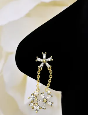 Dangling Nose Ring – Gold Nose Stud with Dangle Chain for Piercing Jewelry