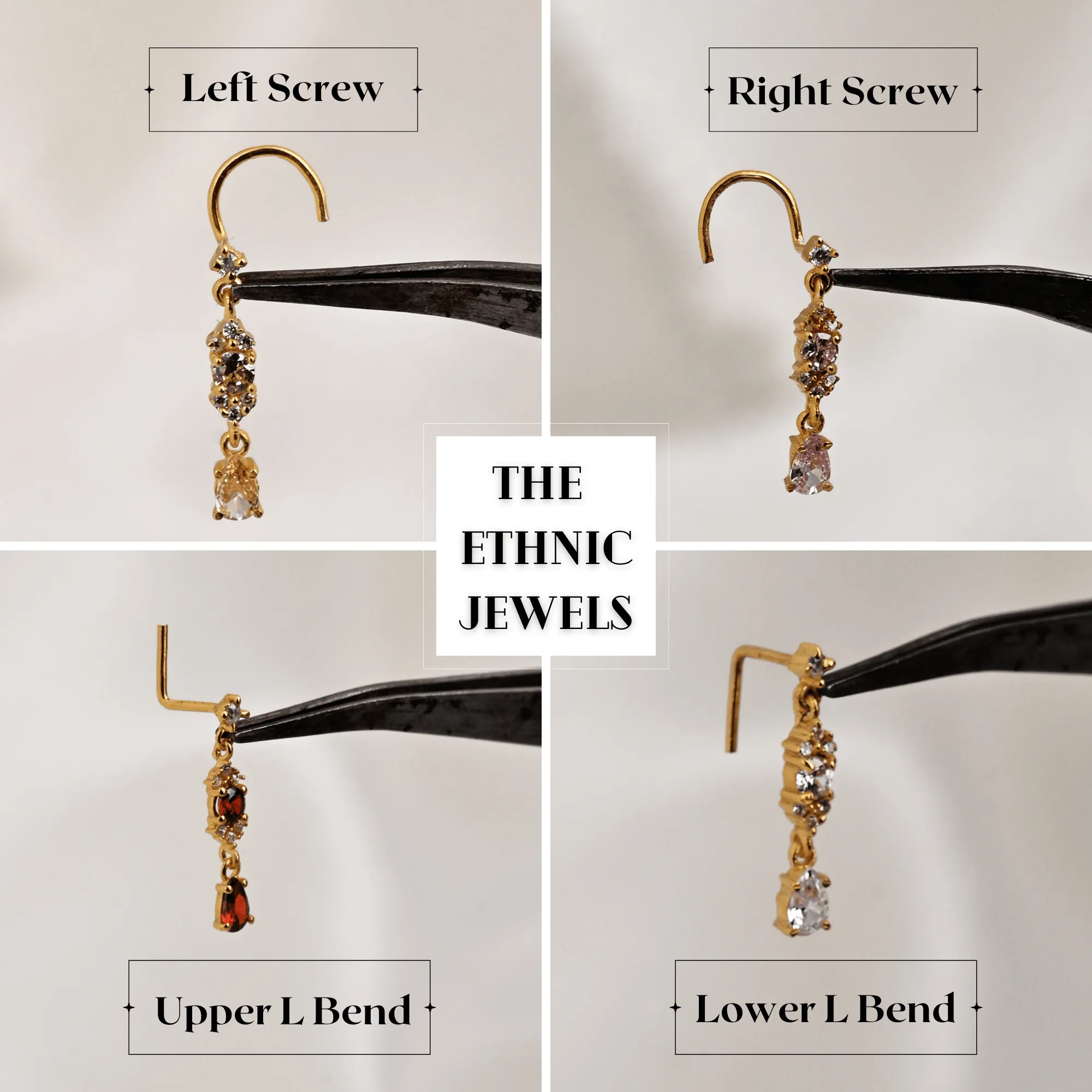 Dangling Nose Ring Stud | Elegant Drop Nose Piercing