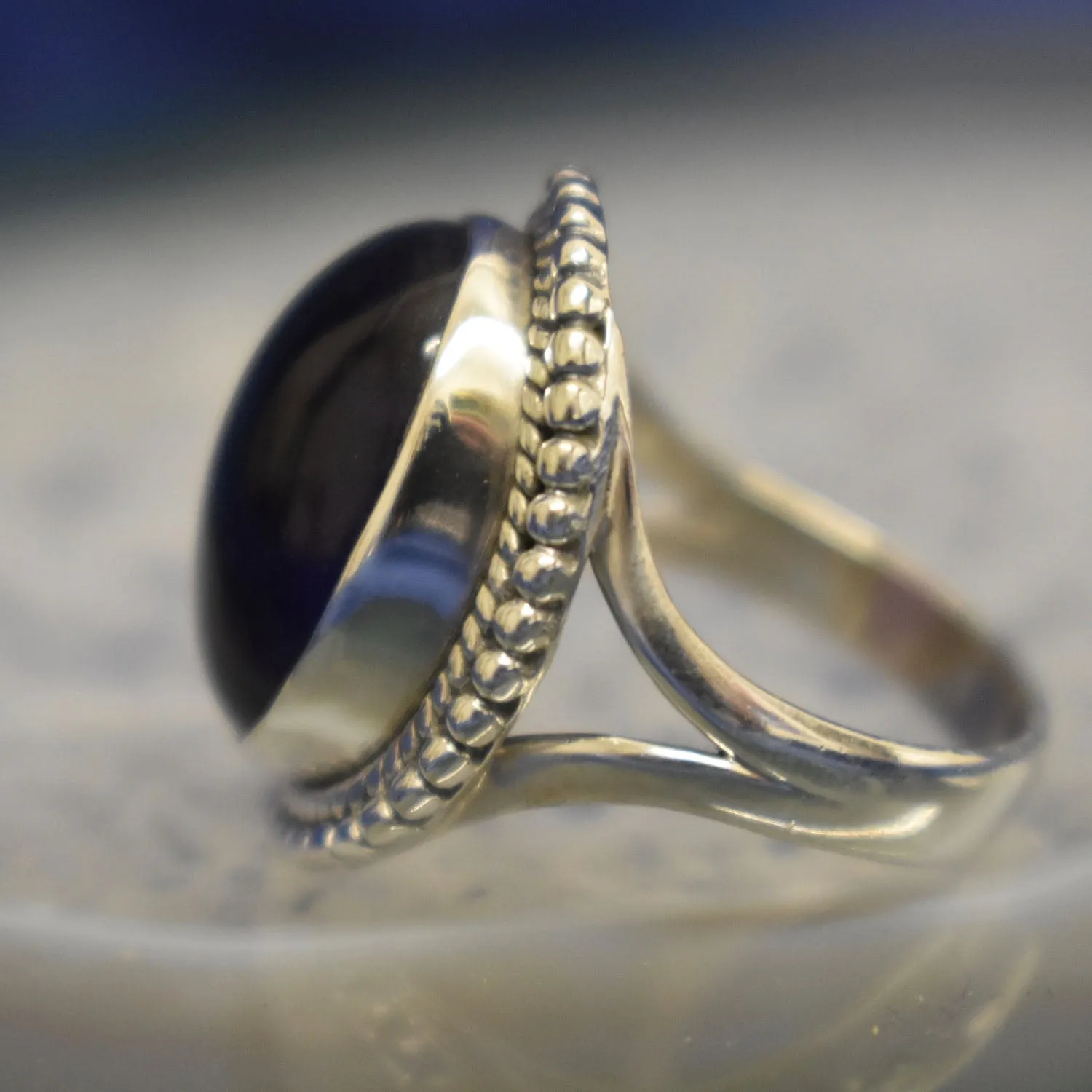 Double Trim Amethyst Ring (925) Sterling Silver