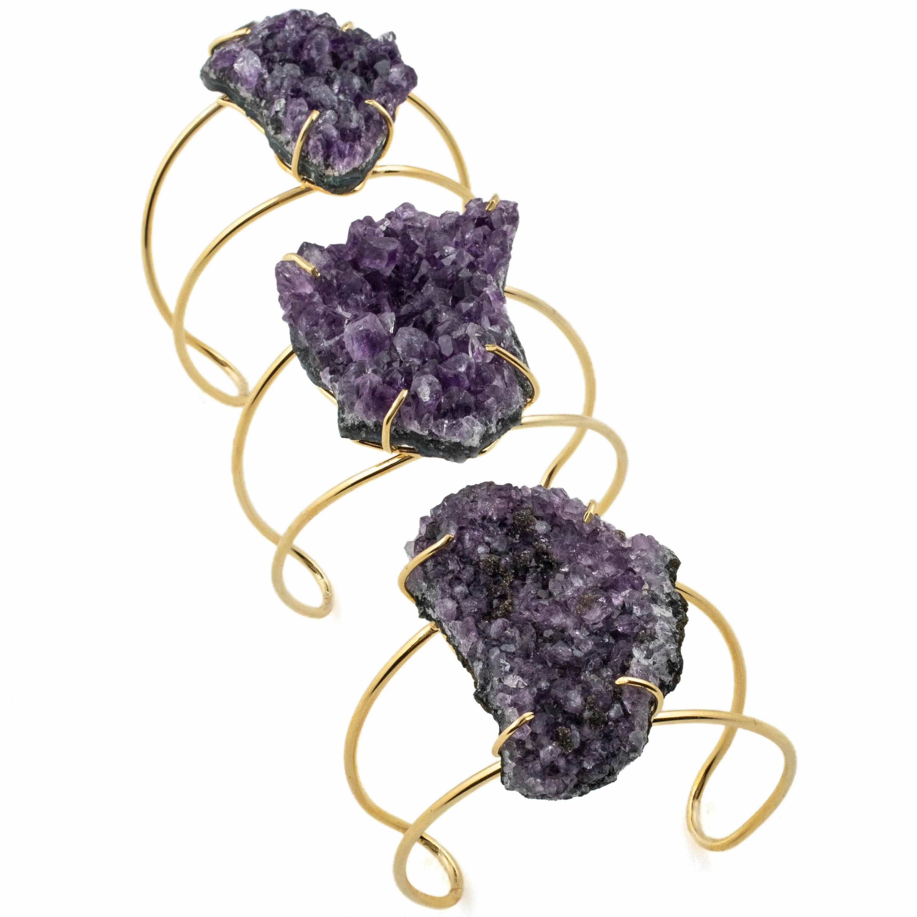 Druzy Amethyst Cuff Bracelet