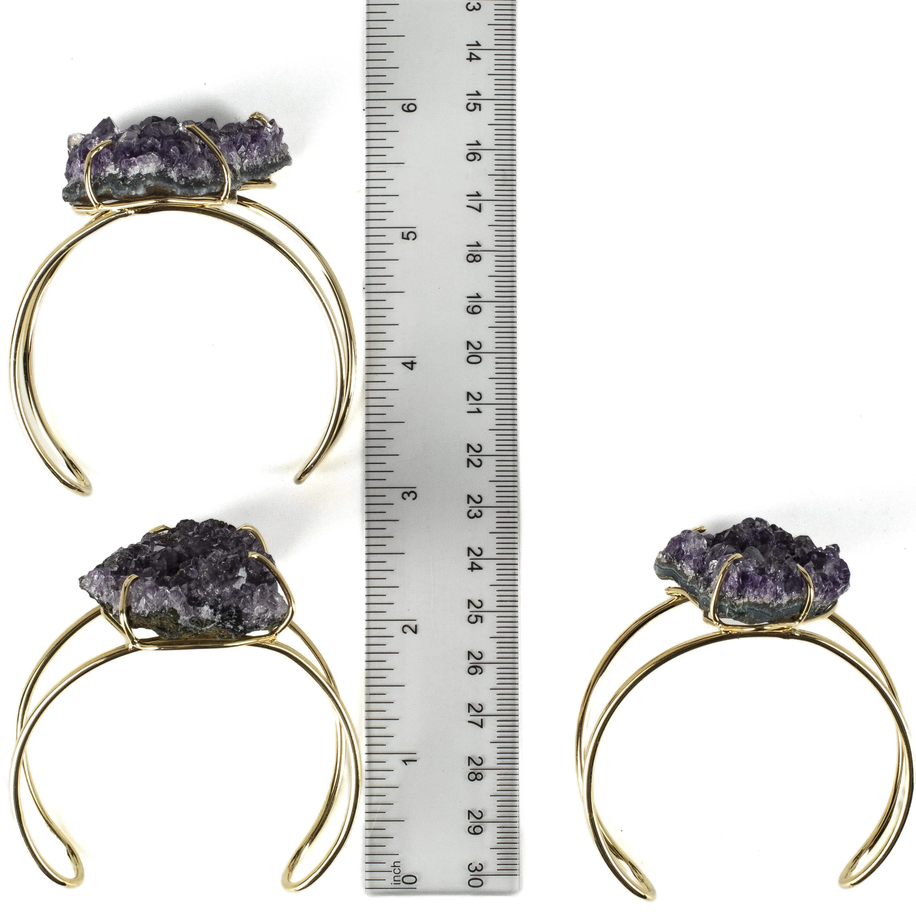 Druzy Amethyst Cuff Bracelet