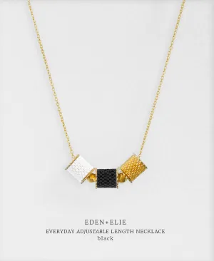 EDEN   ELIE Everyday Adjustable Length Necklace - basic black