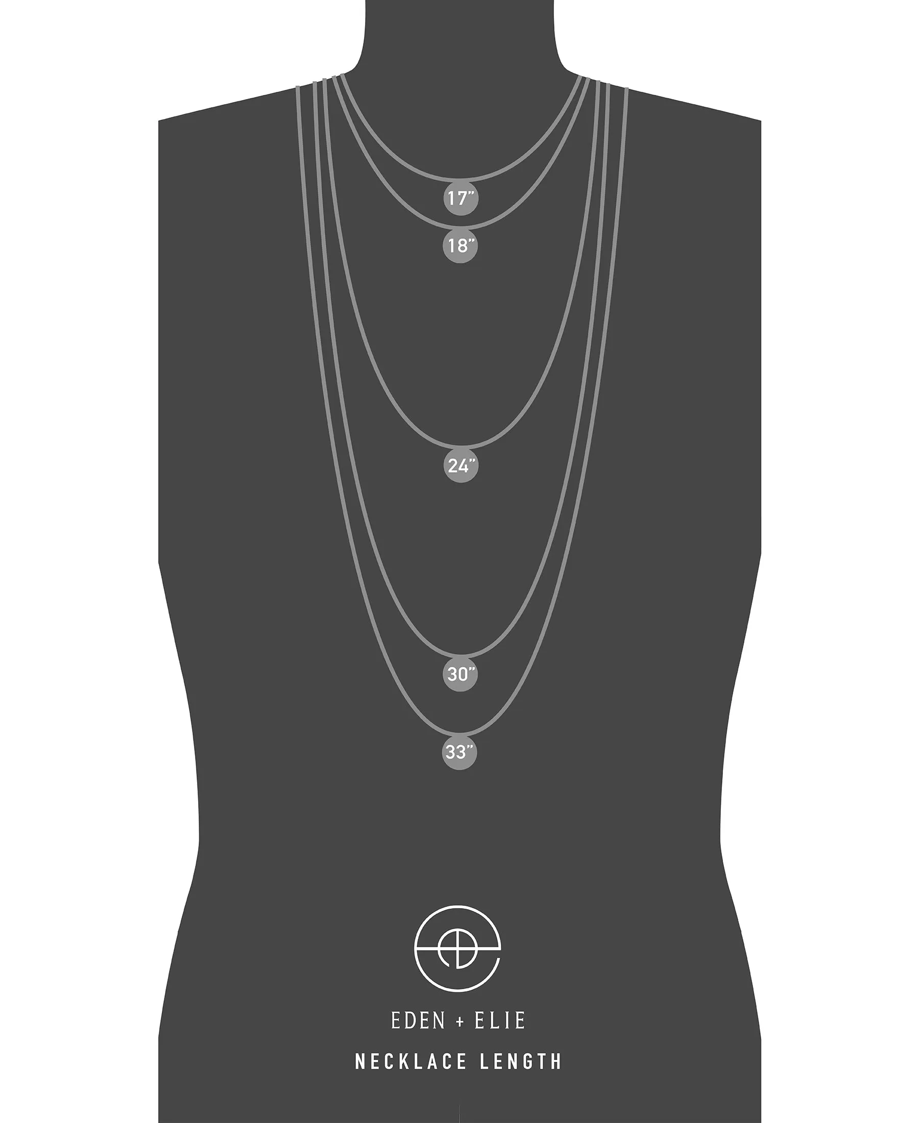 EDEN   ELIE Everyday Adjustable Length Necklace - basic black