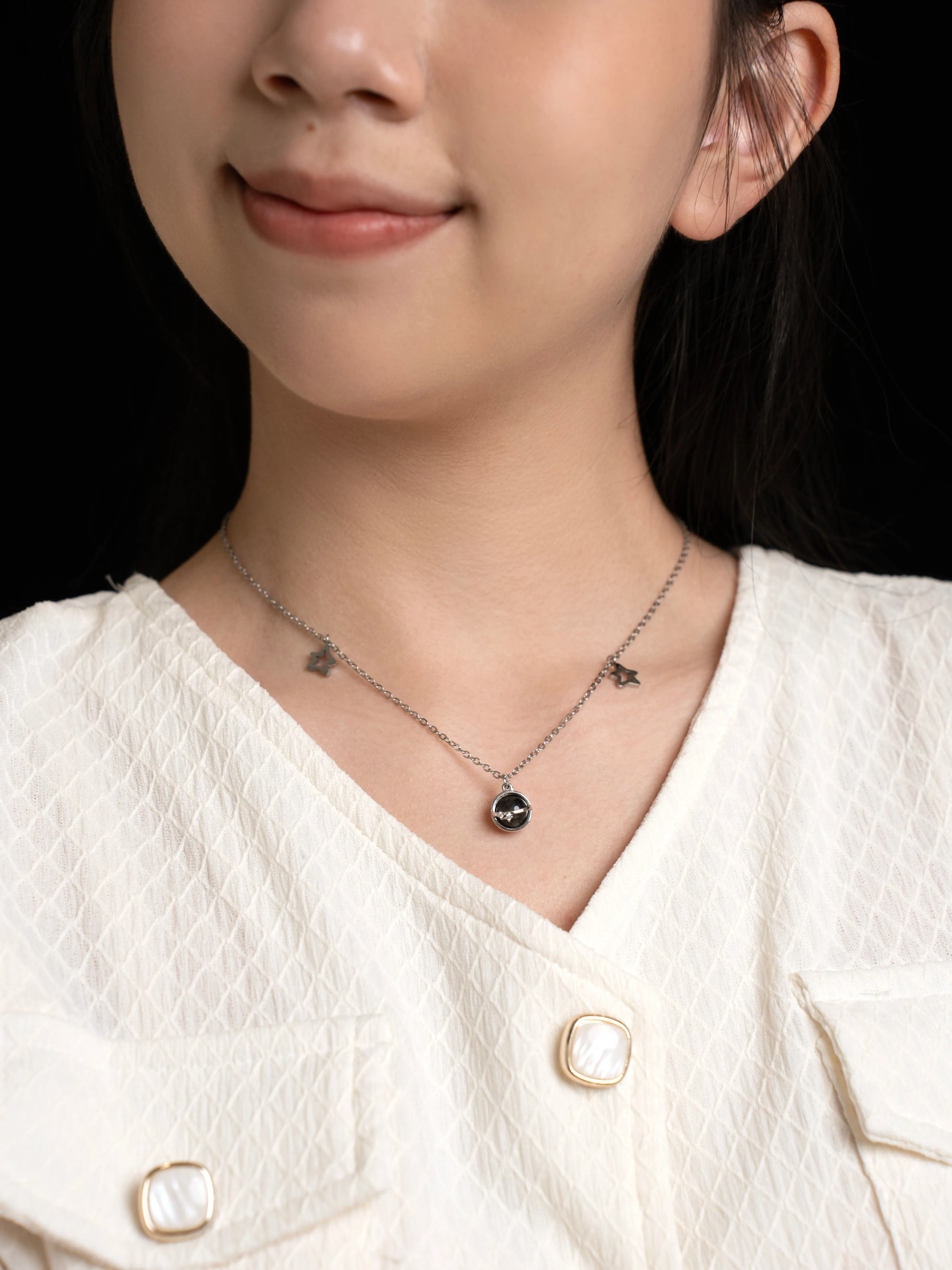 [EM] [B.Adore x JE Pong] Magic Stone Necklace Collection BLACK 黑发晶