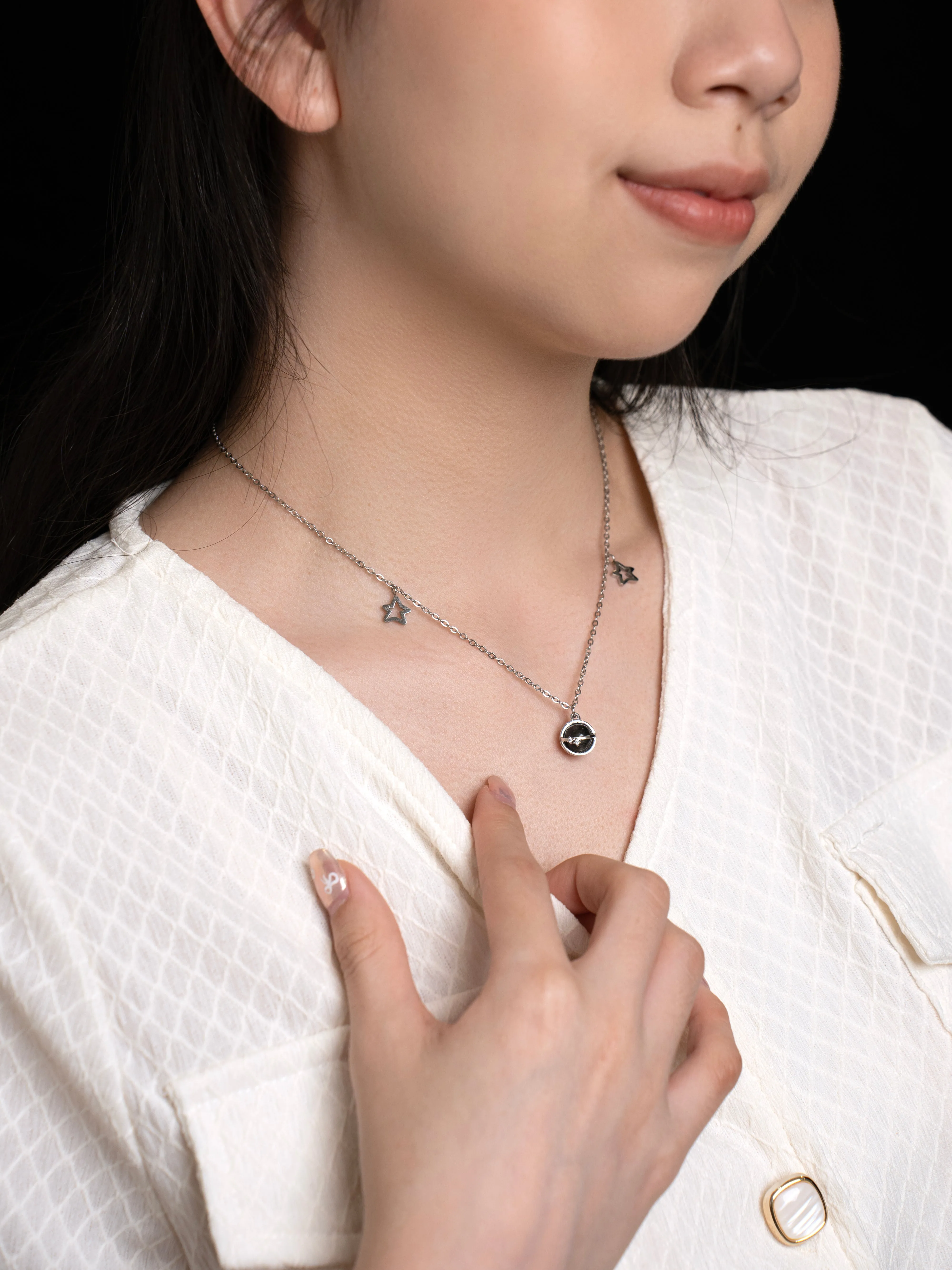 [EM] [B.Adore x JE Pong] Magic Stone Necklace Collection BLACK 黑发晶