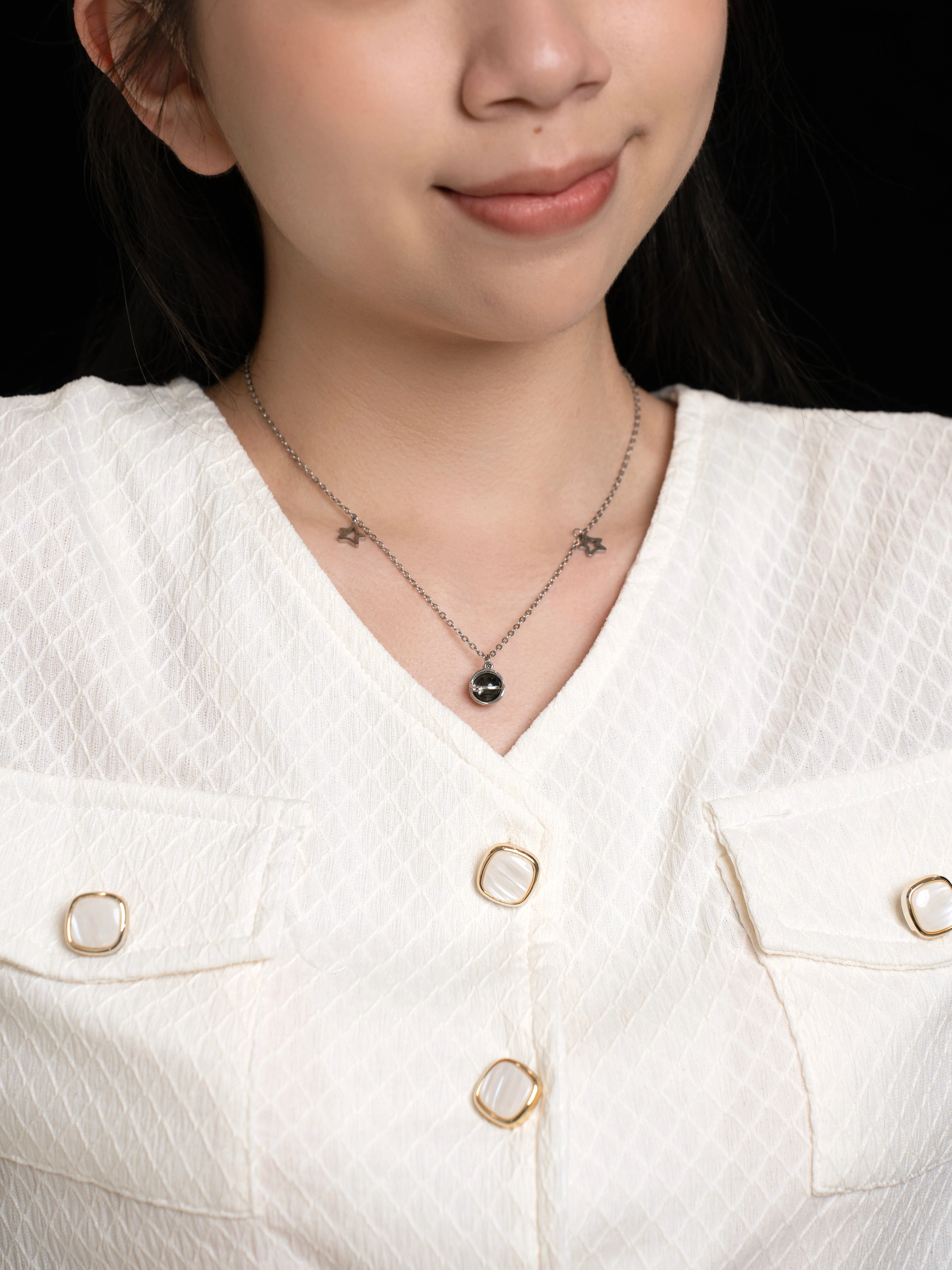 [EM] [B.Adore x JE Pong] Magic Stone Necklace Collection BLACK 黑发晶