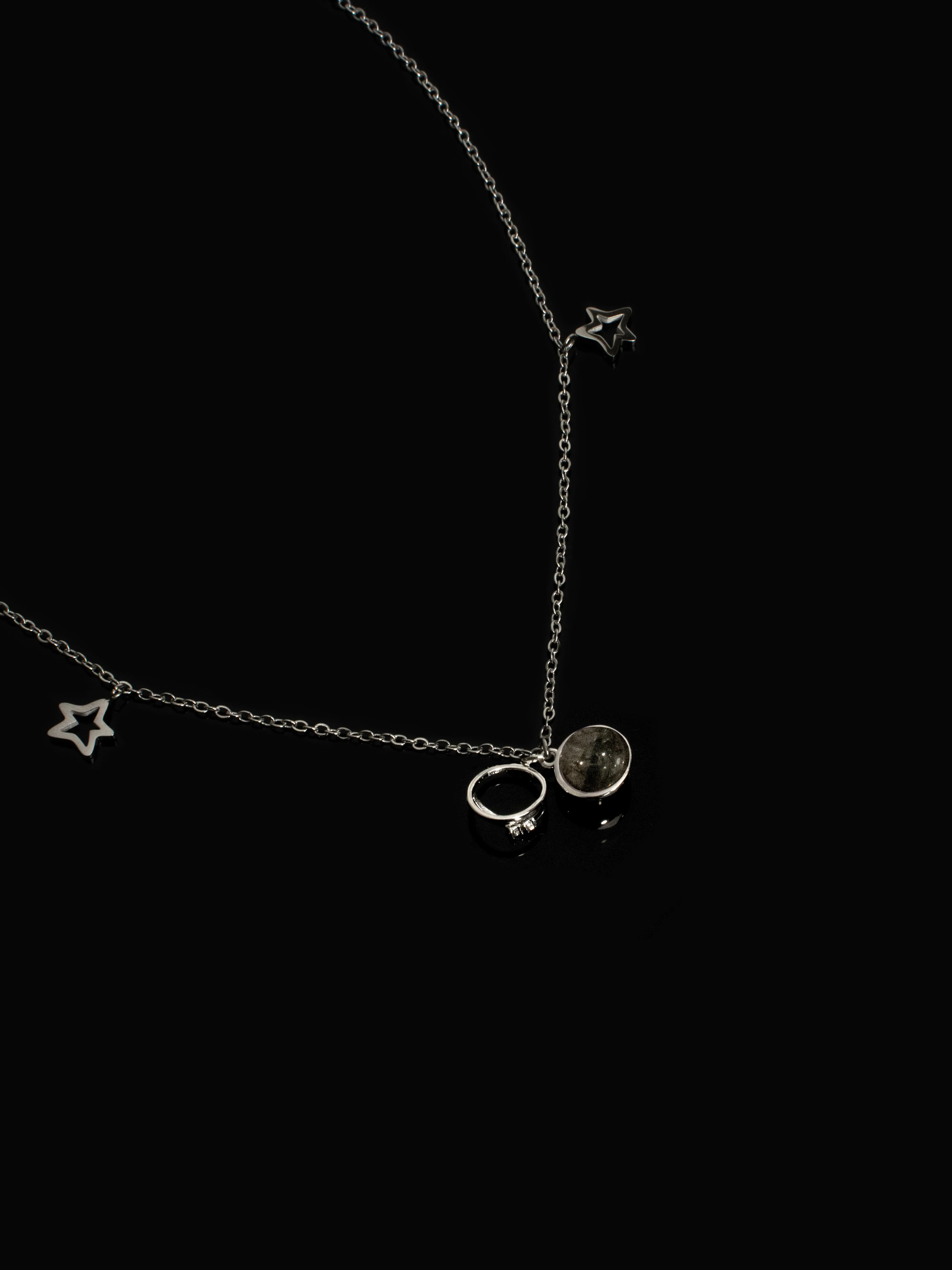 [EM] [B.Adore x JE Pong] Magic Stone Necklace Collection BLACK 黑发晶