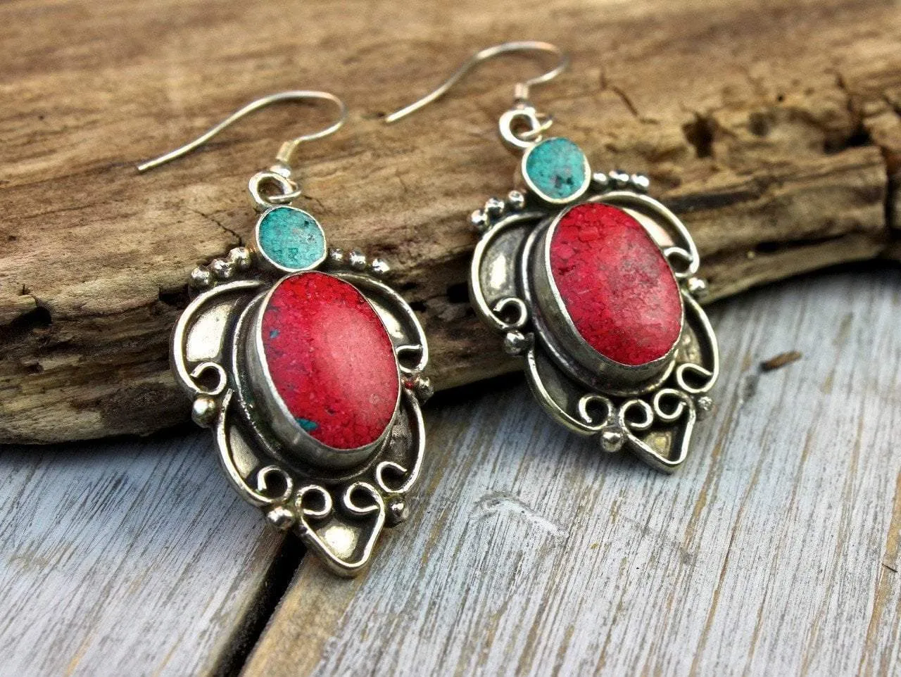 Energy of Life Coral Earrings