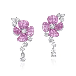 Hortensia Pink Sapphire Earrings
