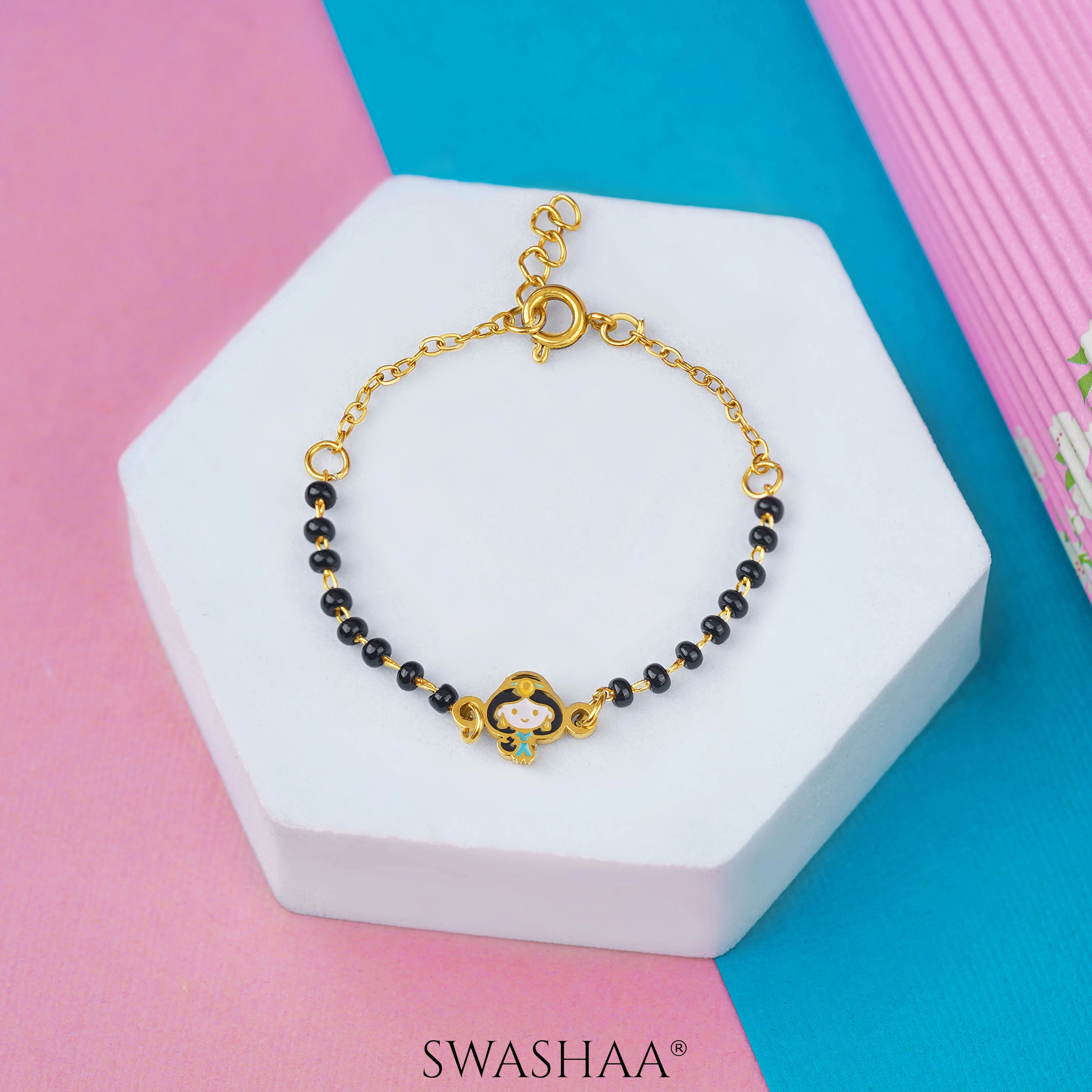 Jasmine's Charm 18K Gold Plated Kid's Nazariya Bracelet