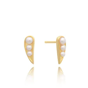 Kindred Pearl Stud Earrings - Gold - PLE02GP