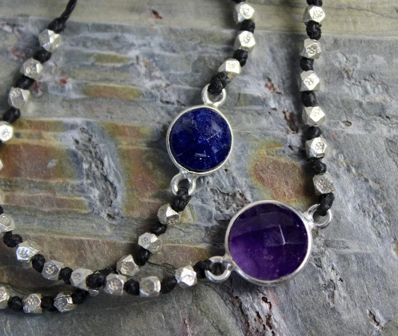 Knotted Stone Bracelet Set