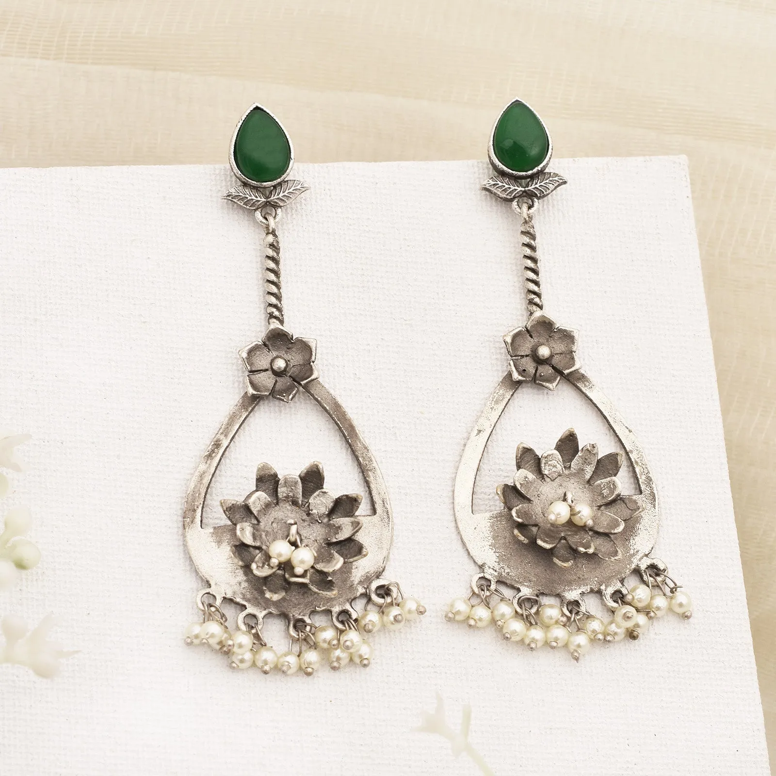 Madhavi Floral Dangler Earrings