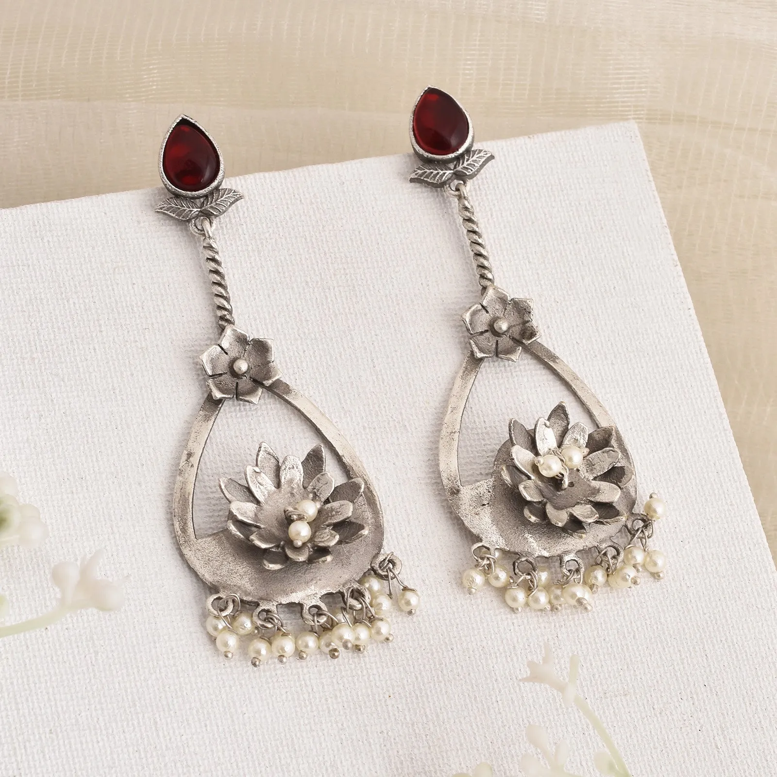 Madhavi Floral Dangler Earrings