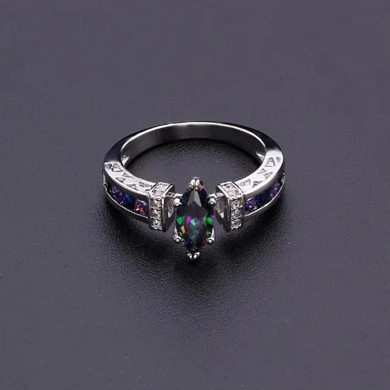 Magnetic Therapy Crystal Quartz Ionix Titanium Ring For Woman Weight Loss and Lymph Drainage